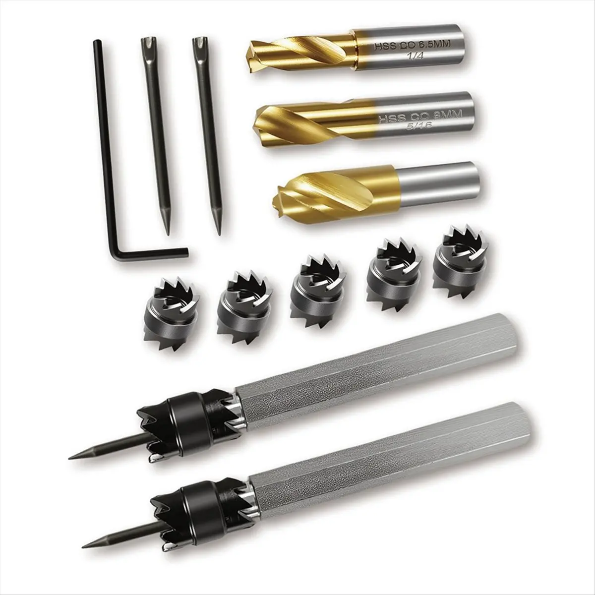 AT16 13 Pcs Spot Weld Cutter Set, Double Sided 3/8