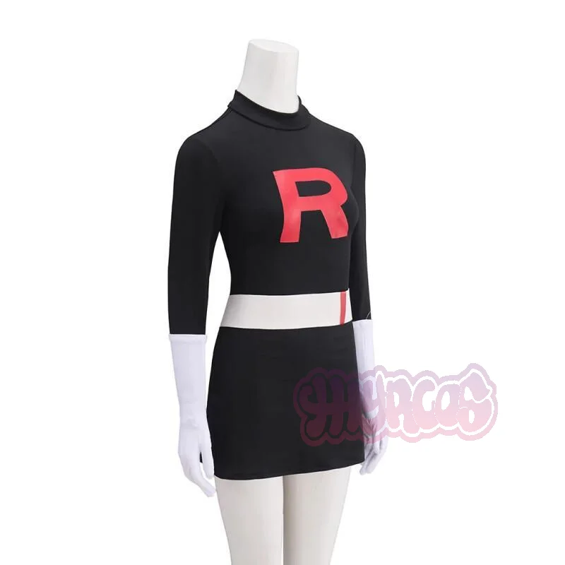 Anime Team Rocket Grunt Cosplay Costumes Anime Black Uniform Hat Halloween Cosplay Costume Full Set Women Men Carnival Party - Image 6
