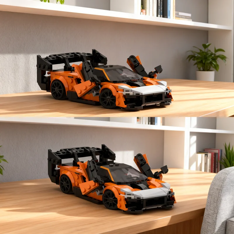 326個入り-moc-シティチャンピオンズ-マクラーレン-セナ-gtr-モデル組み立てブロック-クリスマスプレゼント-おもちゃ-組み立て式-ブロック-誕生日ギフト