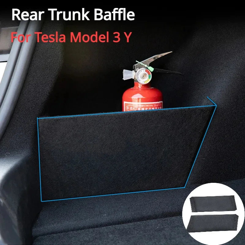 Rear Trunk Baffle for Tesla Model 3 Y Tail Box Separate Storage Partitions Board Boot Both Side Baffles Car Organizer 2017-2023