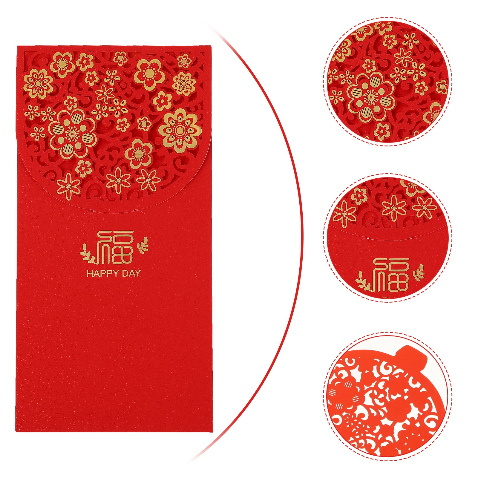 

10Pcs Chinese Style Red Packets Lightweight Spring Festival Red Envelopes New Year Supplies Money Gift Pockets