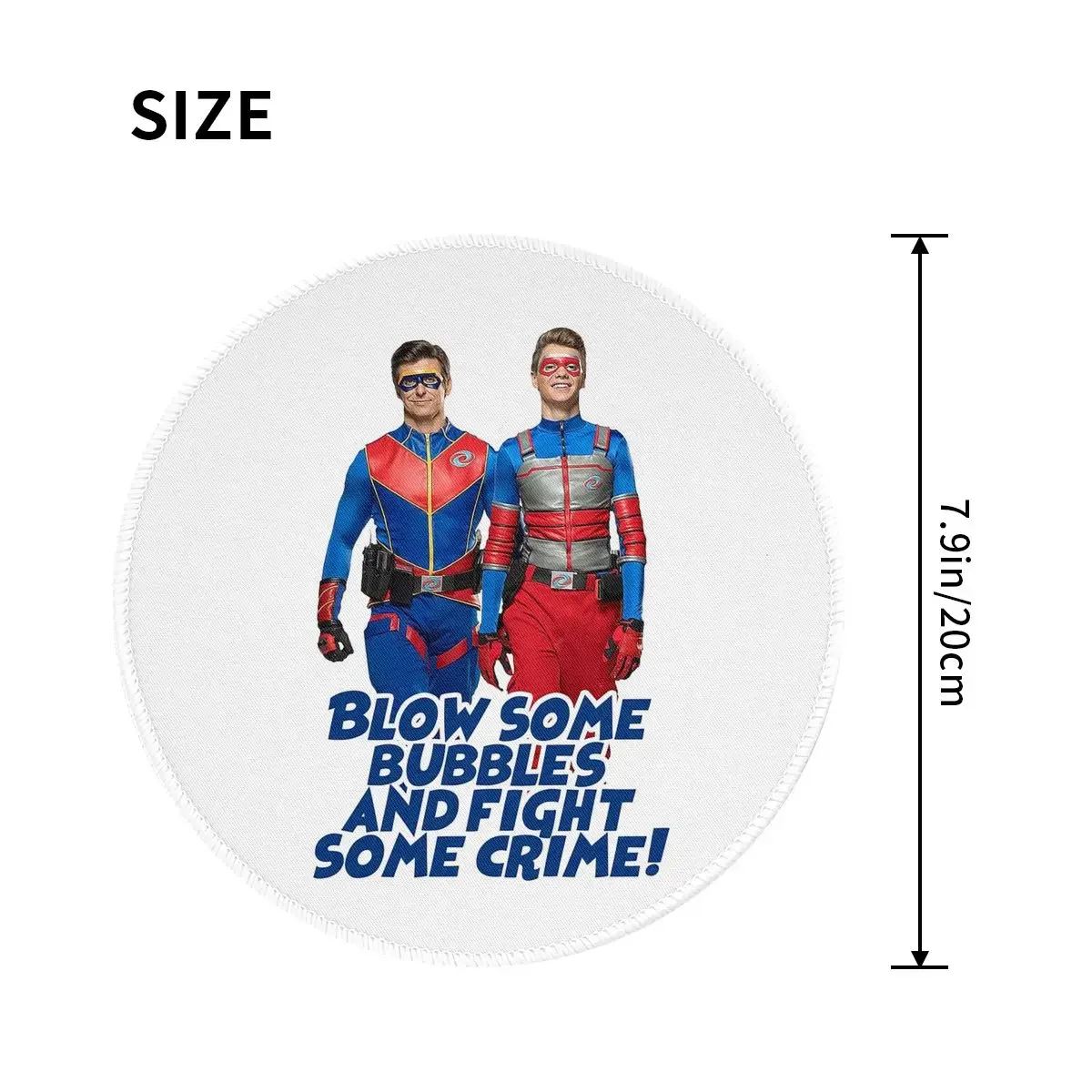 Blow Some Bubbles And Fight Some Crime Henry Danger Round Mouse Pad Computer Keyboard Mouse Mat Gamer PC Desk Mat