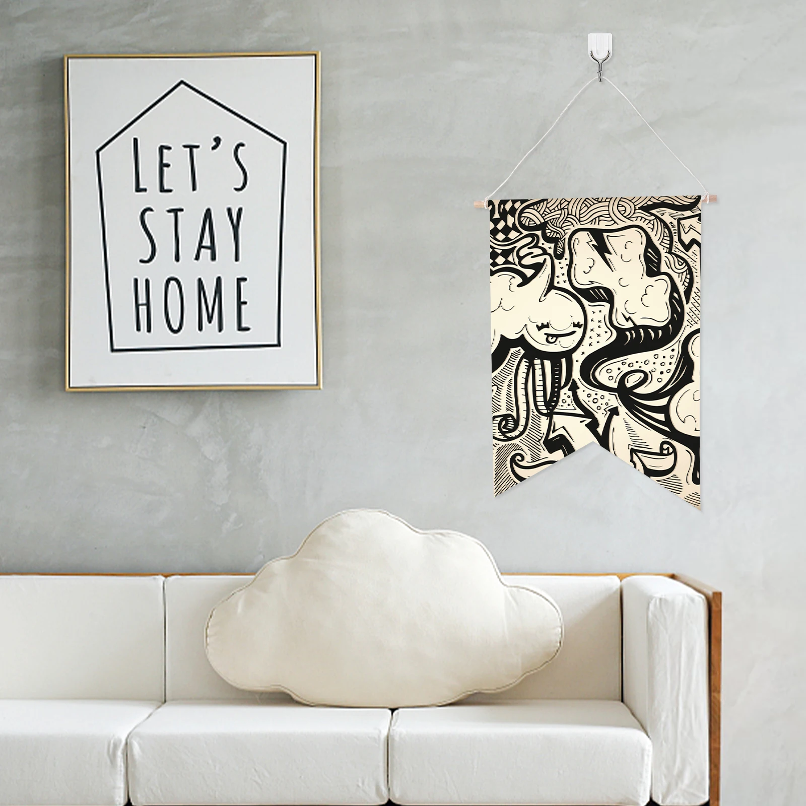 

Blank Hanging Flags Canvas Banner White Wood DIY Garden Flag for Home Decoration Waterproof Outdoor Yard Signs