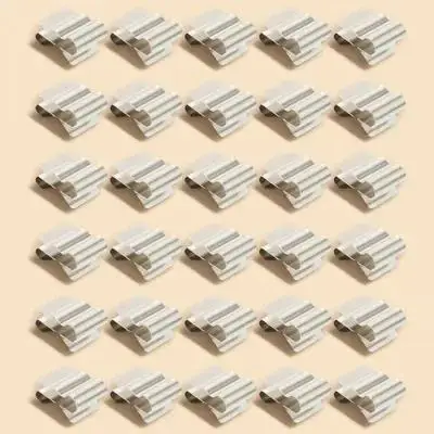 

30Pcs Cable Clips for Solar Panels Strong Hold Dual Groove Design Stainless Steel Wire Clips Photovoltaic Mounting Hardware
