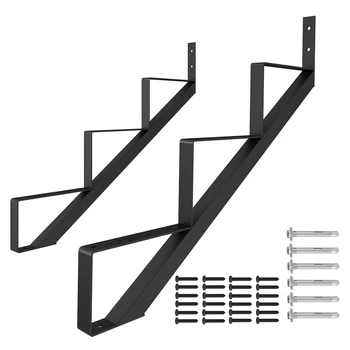 DIYHD เหล็กบันได Riser 3 บันได Stringer สําหรับดาดฟ้าความสูง...