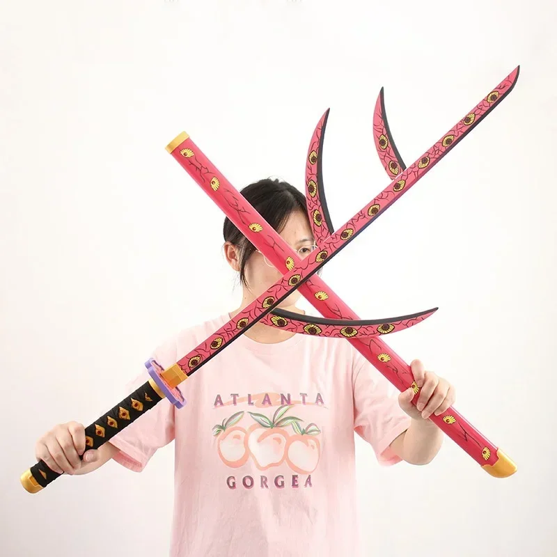 Real Size Demon Slayer Katana Anime Kimetsu No Yaiba Mitsuri Cosplay Prop Ninja Knife Japanese Samurai Sword arma Kid Toy Gift