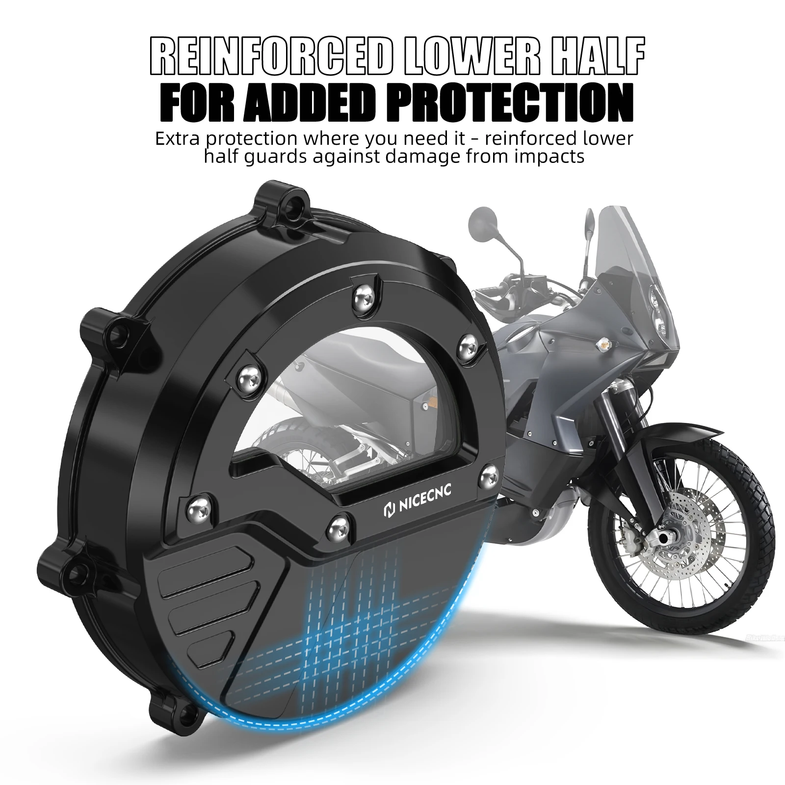 For 2006-2013 KTM 990 Adventure R/S Transparent Clutch Cover 990 LC8 Adventure 950 Adventure 950 990 Supermoto 990 SMR SMT