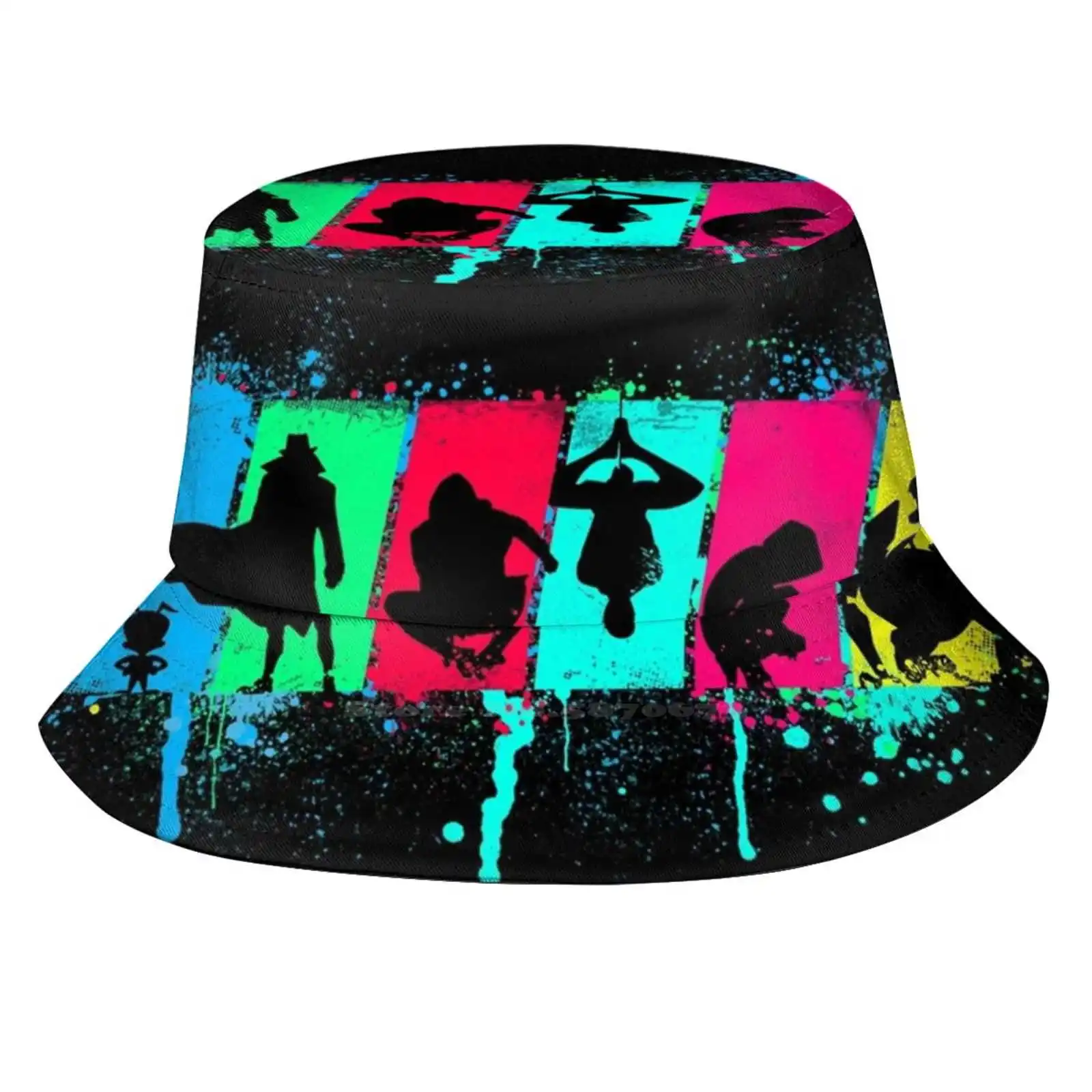 Spider Souls Bucket Hat Beach Tourism Hats Breathable Sun Cap Into The Spiderverse Spider Souls Spider Verse Miles Moralas Neon