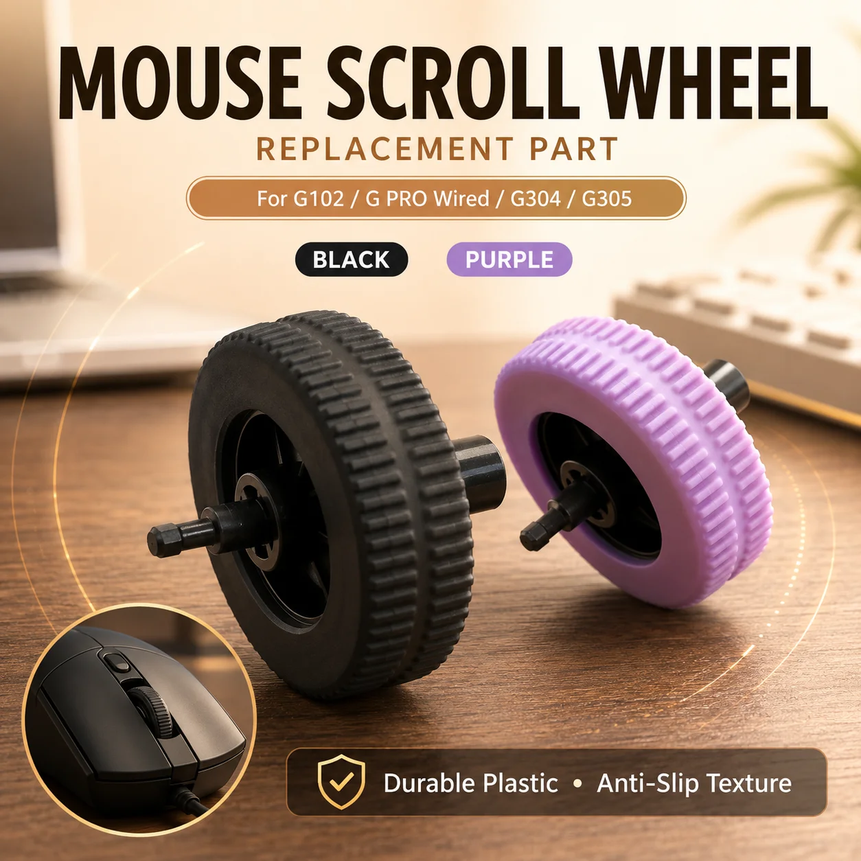 Mouse Scroll Wheel Pulley Mice Wheel Roller Replacement Part for Logitech G102 G304 G305 Gaming Mouse