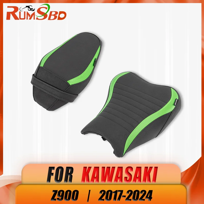 

Front Driver Seat Cover Pad For Kawasaki Z900 2017-2024 Rear Passenger Cushion Pillion Hump Cowl Fairing