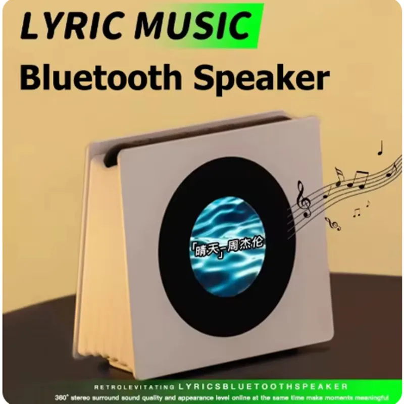 

Portable Clock Bluetooth Speaker Wireless White Noise Sleep Aid Audio System HD Lyrics Display Soundbar Music Box Stereo Sound