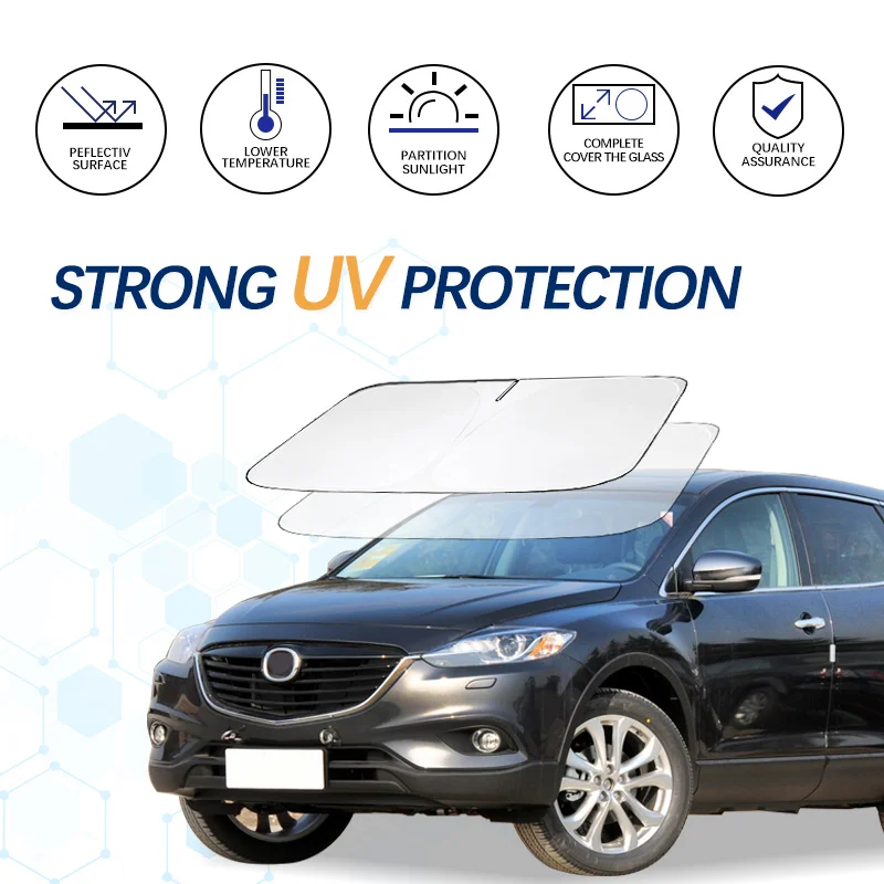 

Car Windshield Sun Shade For Mazda CX9 Sunshade Summer Visor Protector Foldable Blocks UV Rays Protection Accessorie