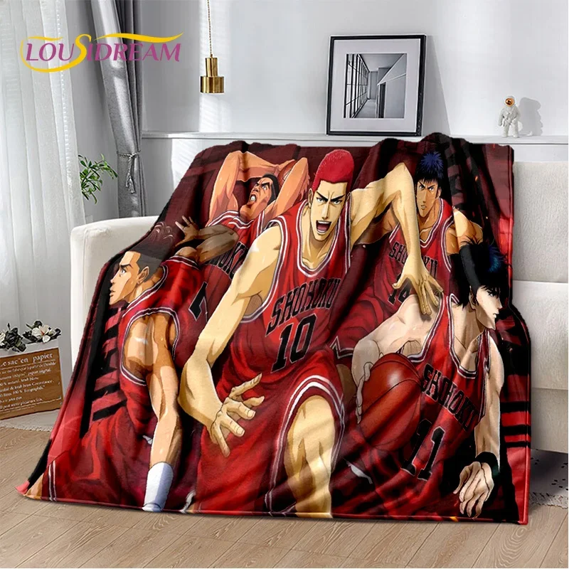 2025 New Cartoon Slam Dunk Anime Basketball Soft Blanket,Soft Throw Blanket for Home Bedroom Bed Sofa Picnic Travel Child Gift