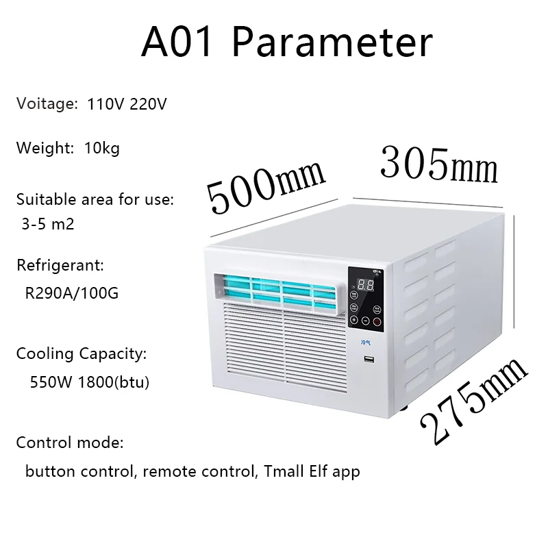 Low Price Good Quality Portable Air Conditioner R290 Refrigerant Fast Cooling Mini Window AC Unit for Home