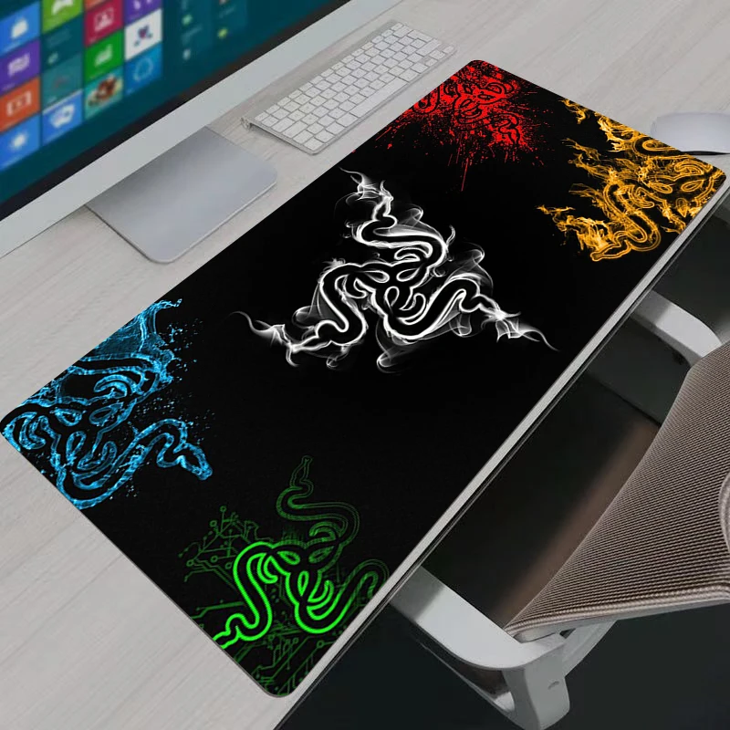لوحة ماوس كبيرة بشعار Razer مكتب الكمبيوتر حصيرة مكتبية طاولة لوحة المفاتيح الكمبيوتر المحمول السجاد مكتب الهدايا اكسسوارات لوحة ماوس الألعاب