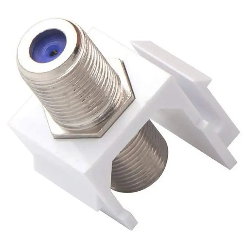 ABUO-50PCS Coax Keystone Jack Insert Coaxial Cable Connector, F-Type RG6 Cable Extender Female To Female For Wall Plate
