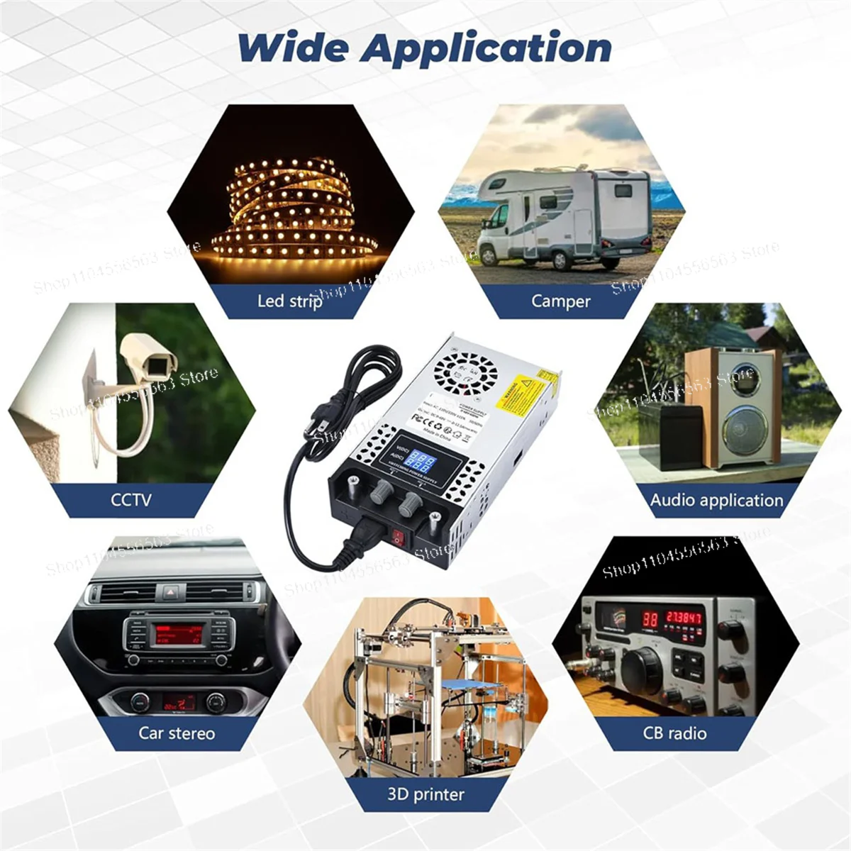 AC to DC Converter 60V DC Power Supply Adjustable 0-60V 0-10A SMPS Max 600W Switching Power Supply US Plug