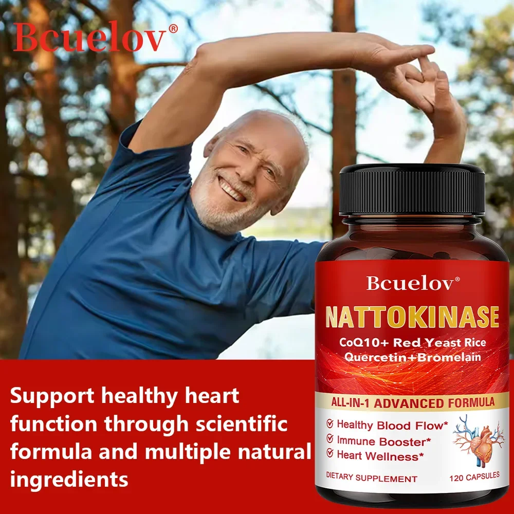 Riz à la levure rouge avec supplément CoQ10 – Antioxydant, augmente l'immunité, soutient l'énergie et la santé cardiaque pour hommes et femmes