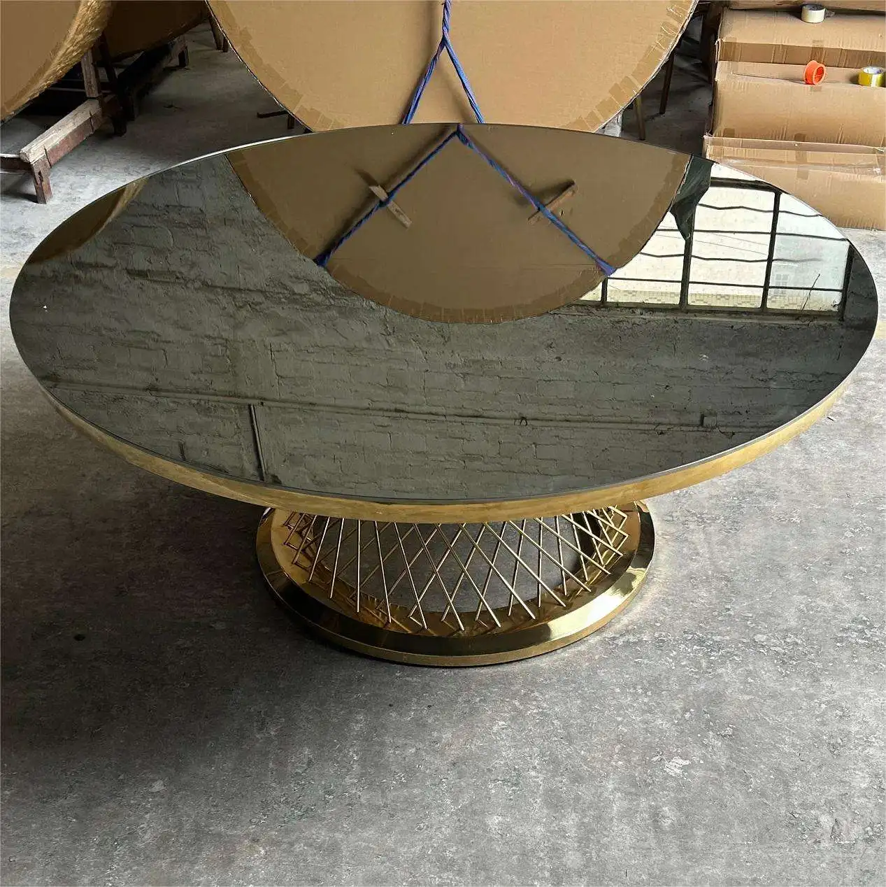 xx-High Quality Wedding Event Stainless Steel Leg Event Table Luxury Gold Wedding Table^