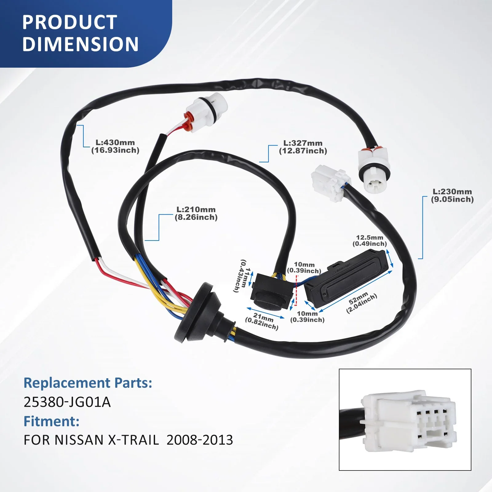 لنيسان X-trail T31 2008-2014 OEM25380-JG01A CNSPEED غطاء صندوق السيارة الباب الخلفي التحكم فتح زر التمهيد خارج متوافق #2