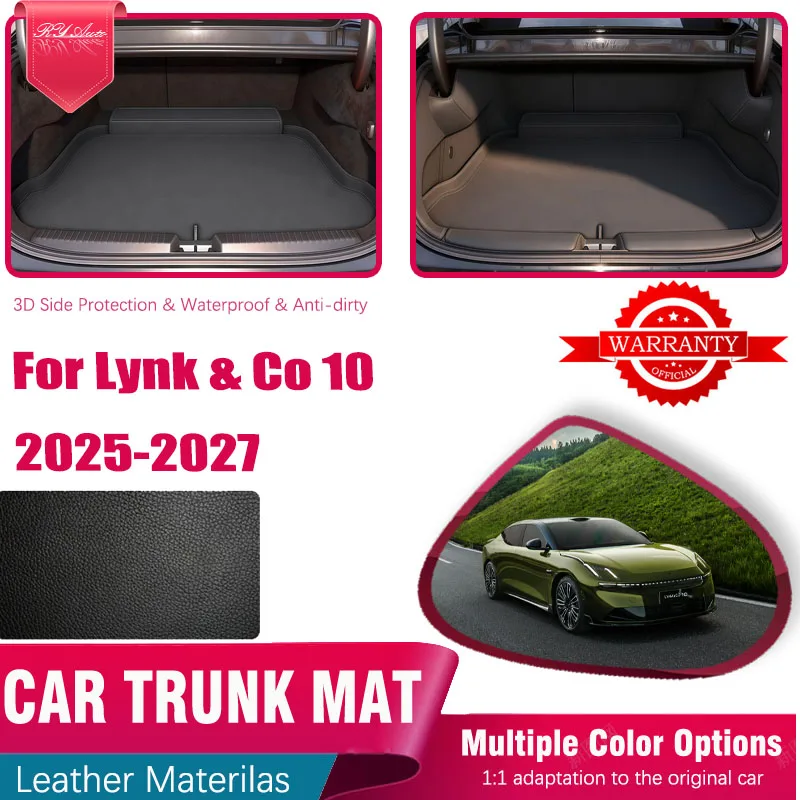 

Car Rear Trunk Mats For Lynk & Co 10 EM-P P372 2025 2026 2027 Leather Storage Pads Back Cargo Cover Inner Liner Auto Accessories