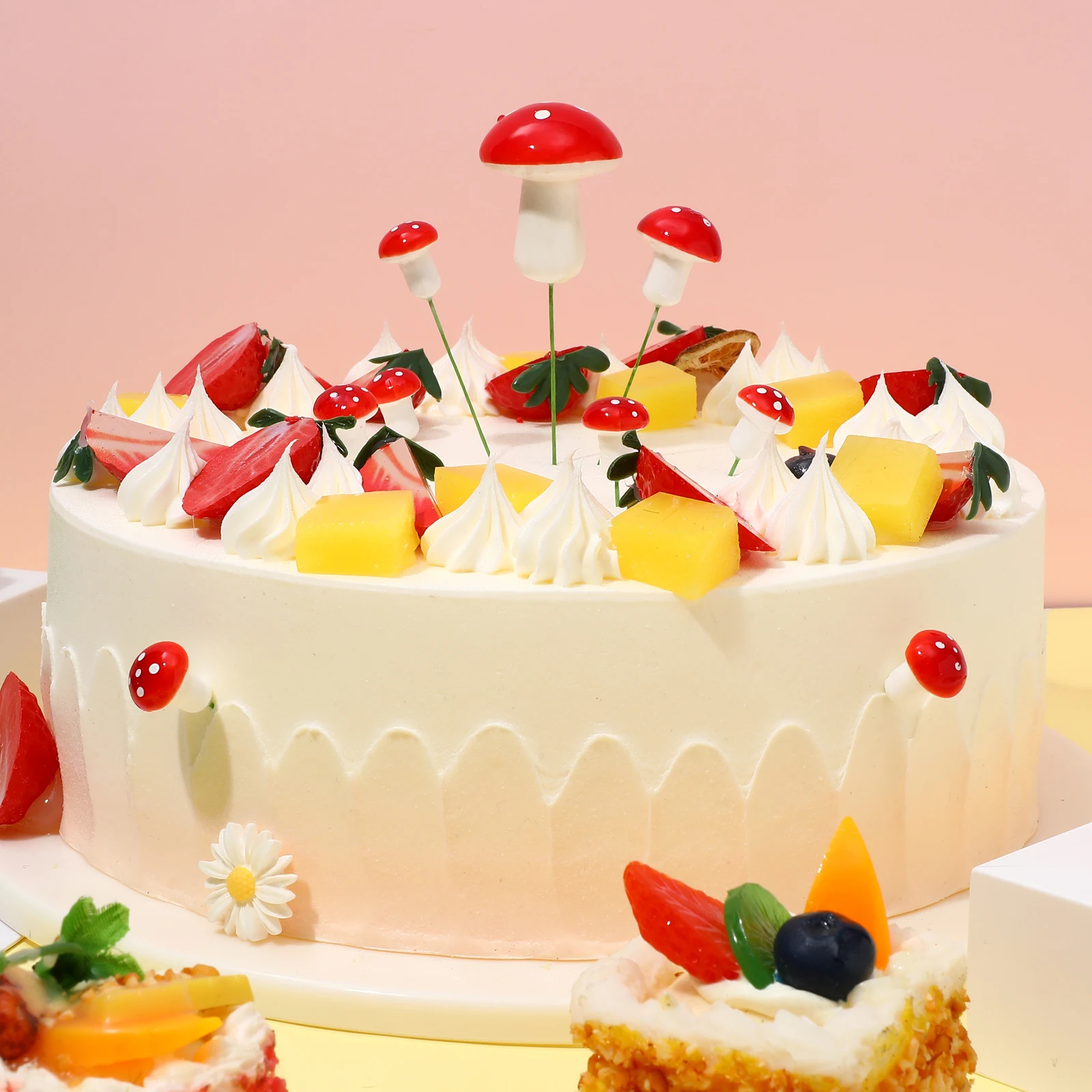 

30 Pcs Accessories Cake Decoration Insert Baby Decorations Foam Mushroom Party Cupcake Toppers