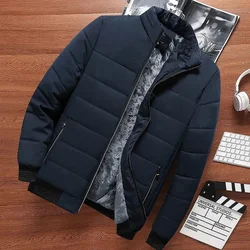 Winter jacke Herrenmode Kleidung Stehkragen halten warme Mäntel Baumwolle gepolsterte Jacke Puffer Jacken Herbst Pelz gefütterte Jacken