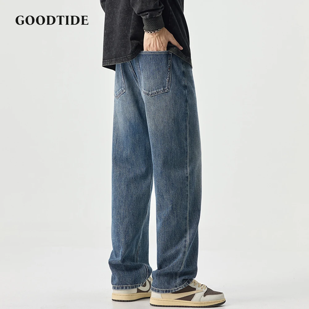 

Y2K Vintage Baggy Jeans for Men Straight Fashion Streetwear Loose Denim Trousers Male Brand Clothing Oversize Wide Pants Korean