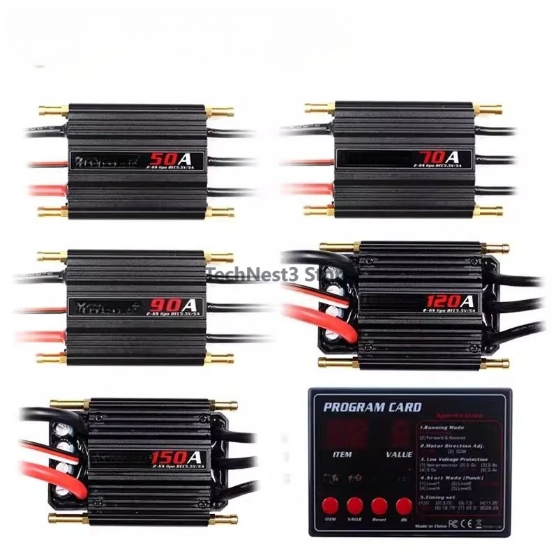 

Remote control ship model, water-cooled brushless ESC waterproof 2-6S70A90A120A150A
