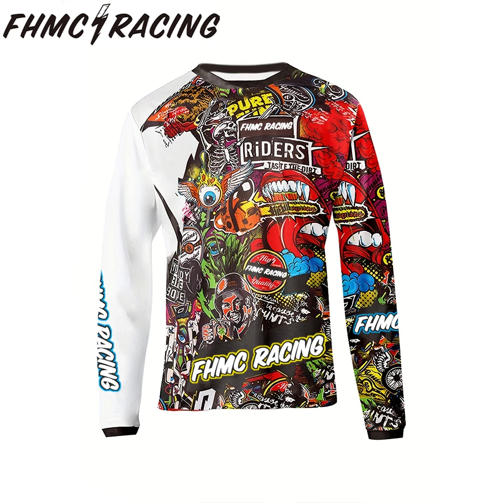 Mountain Bike Quick Dry Motocross Jersey for Men Downhill BMX Breathable Shirts MOTO Jersey