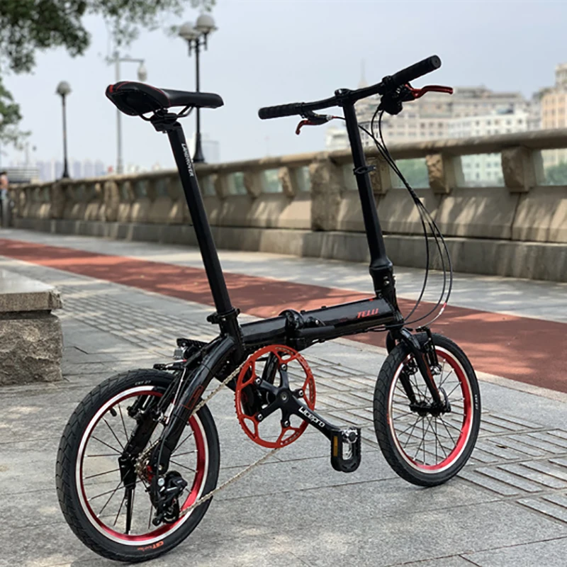 16 Inch Folding Bike 3-Speeds Commuting Bicycle Aluminum Alloy Frame Mini Velo BMX Foldable Pedals V-brake