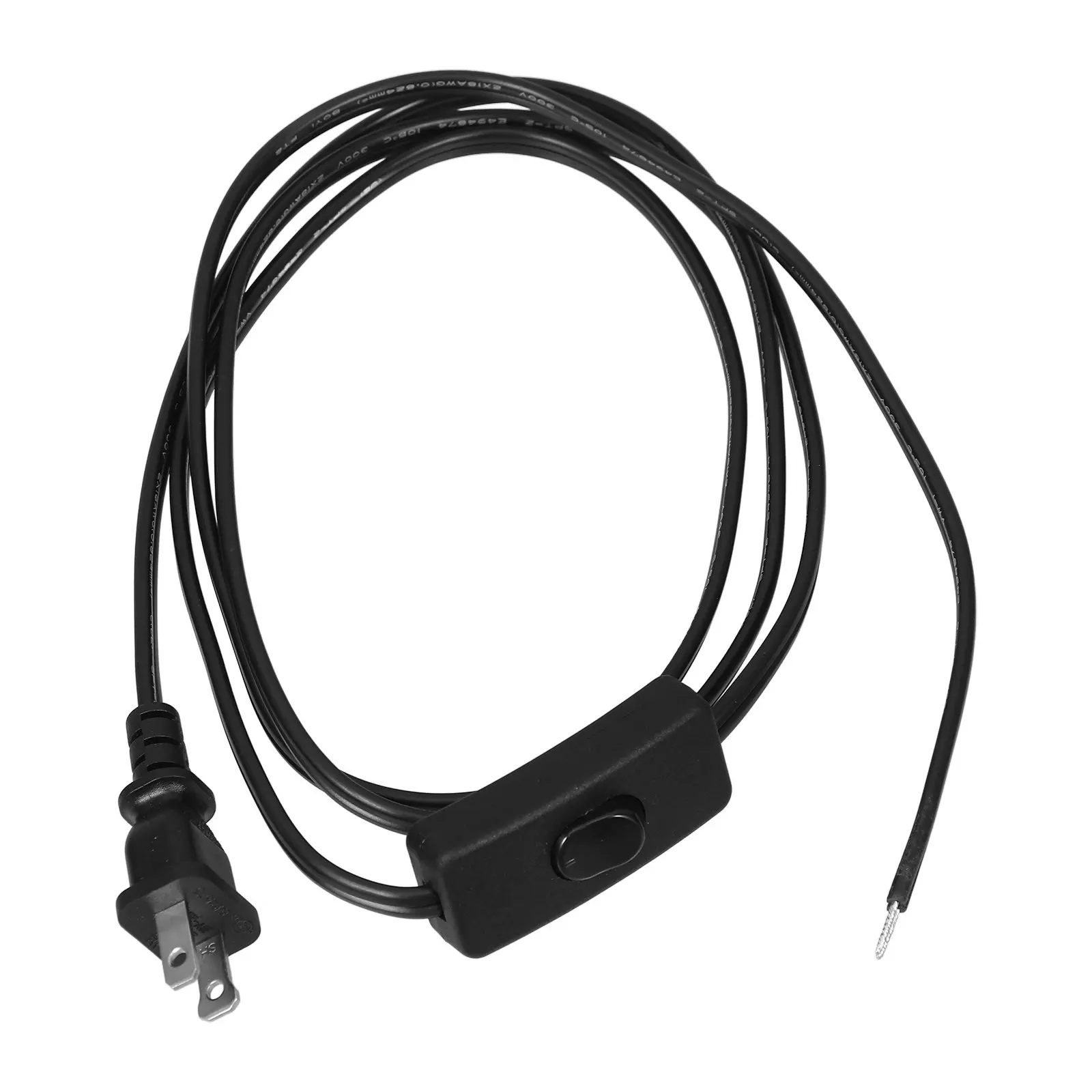 8 Meter Heavy Duty Us Power Cord Featuring 303 Switch Safe Reliable Extension Cord for Ac Lamp Outdoor Indoor Use Flat Wall Plug