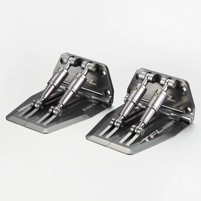 57x68x30mm Racing Scale Trim Tab, Adjustable Hydrofoil for Gas O Monohull, Titanium Finish