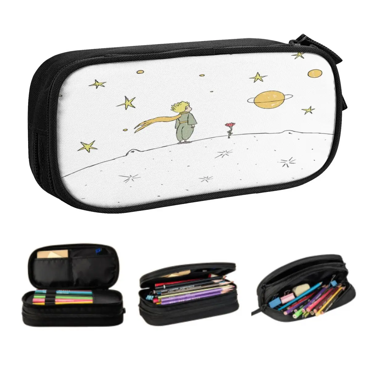 frances de conto de fadas pen bolsa papelaria ficcao classica o pequeno principe grande capacidade menino meninas personalizado 01