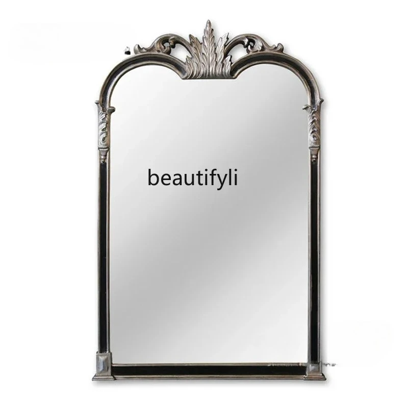 

European bathroom bathroom bathroom neoclassical wall-mounted decorative mirror makeup dressing beauty salon mirror