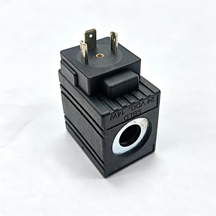 1PC 24V DC 14W Solenoid Coil For Parker S8LD S8LJ S8LC S8LP Hydraulic Valve Replacement Part Black Aluminum Alloy