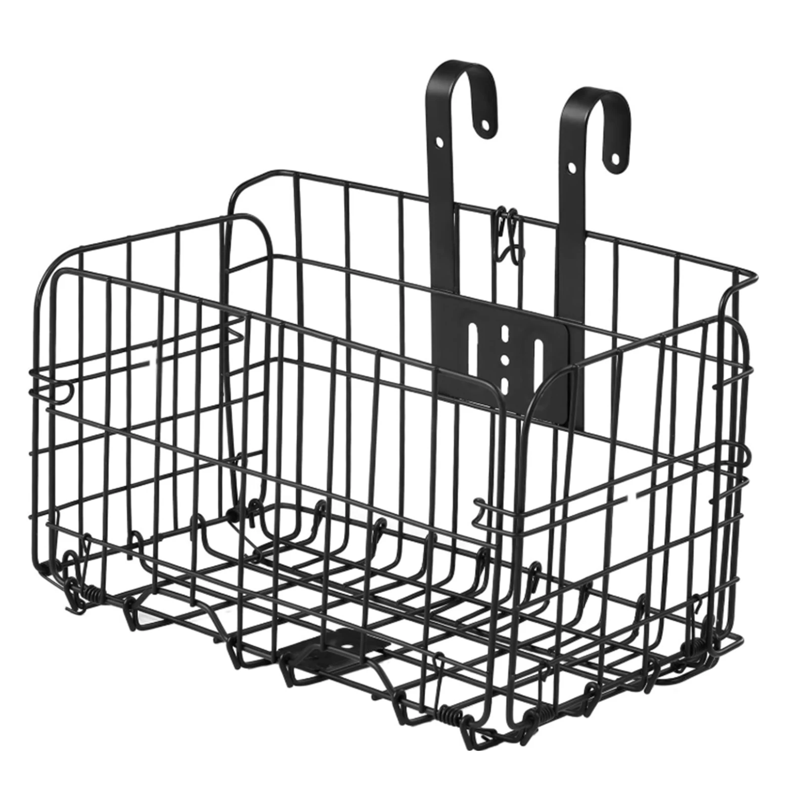 Bicycle Iron Rear Basket Easy to Installation Bicycle Storage Basket for Water Bottle Dolls and Toys