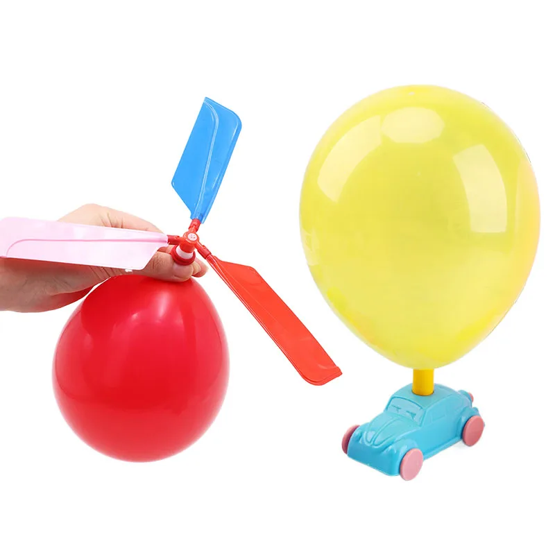 

6pcs DIY Balloon Recoil Car & Helicopter Science Experiment Educational Props School Classroom Physics Teaching Tools TMZ