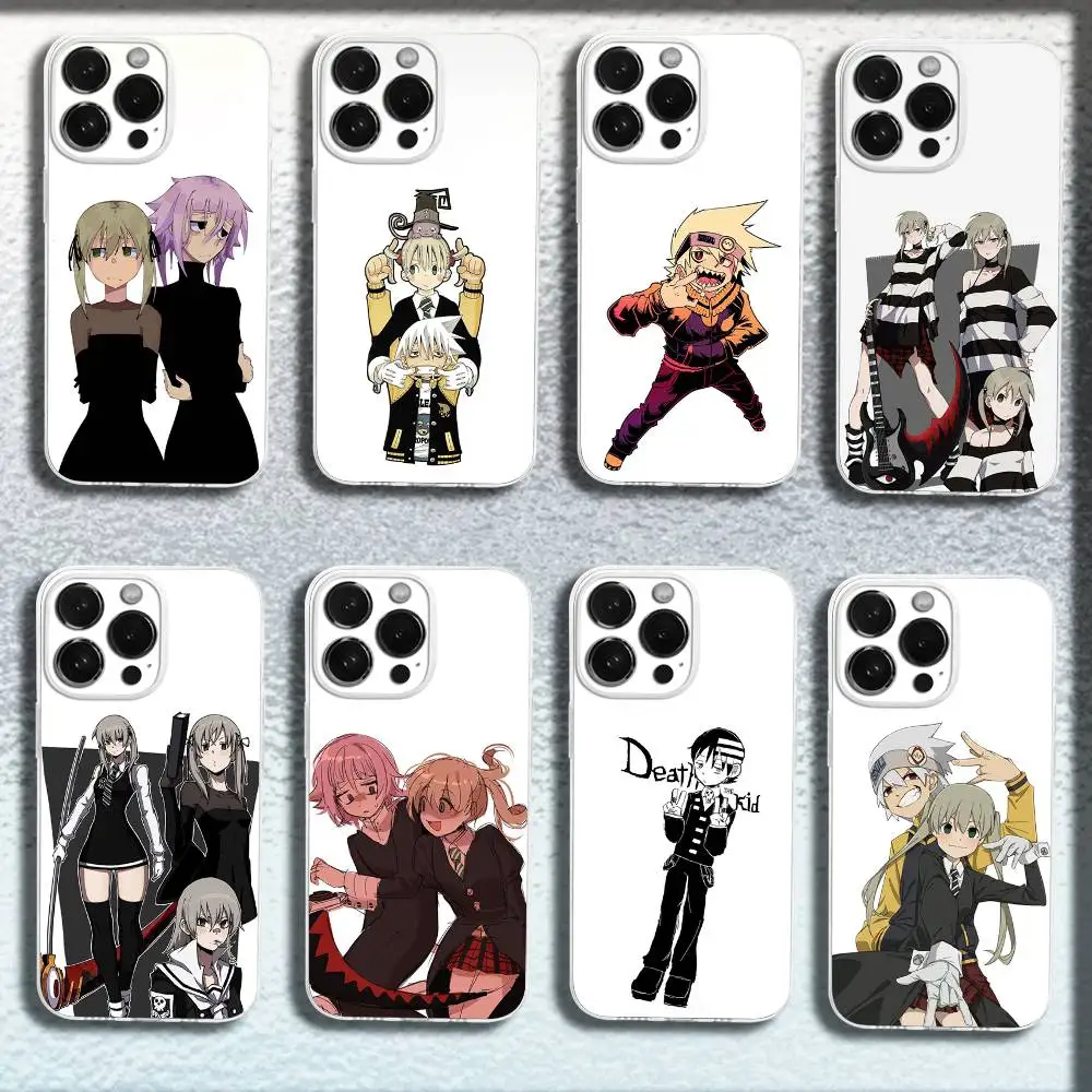 

S-Soul Eater Evans Albarn Crona Phone Case For iPhone 16,15,14,13,12,11 Plus,Pro,Max,XR,XS,Plus,E,Mini Transparent Soft Cover