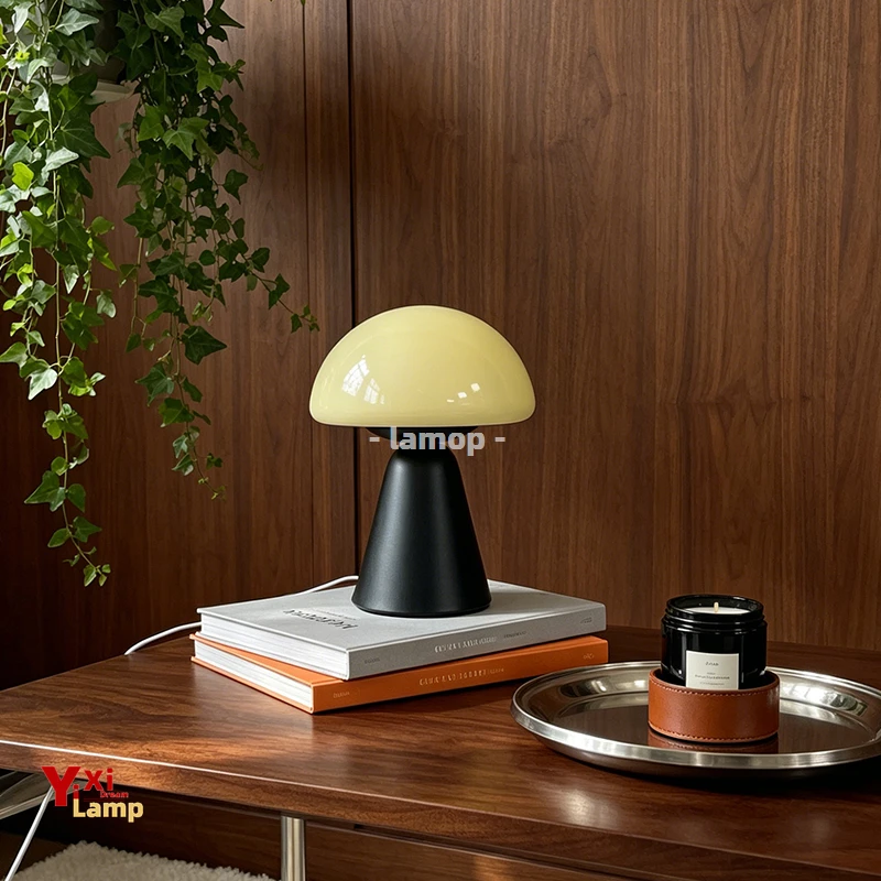 Lampu Meja Jamur Kaca 3 Warna - Mushroom Table Lamp ulasan dan harga
