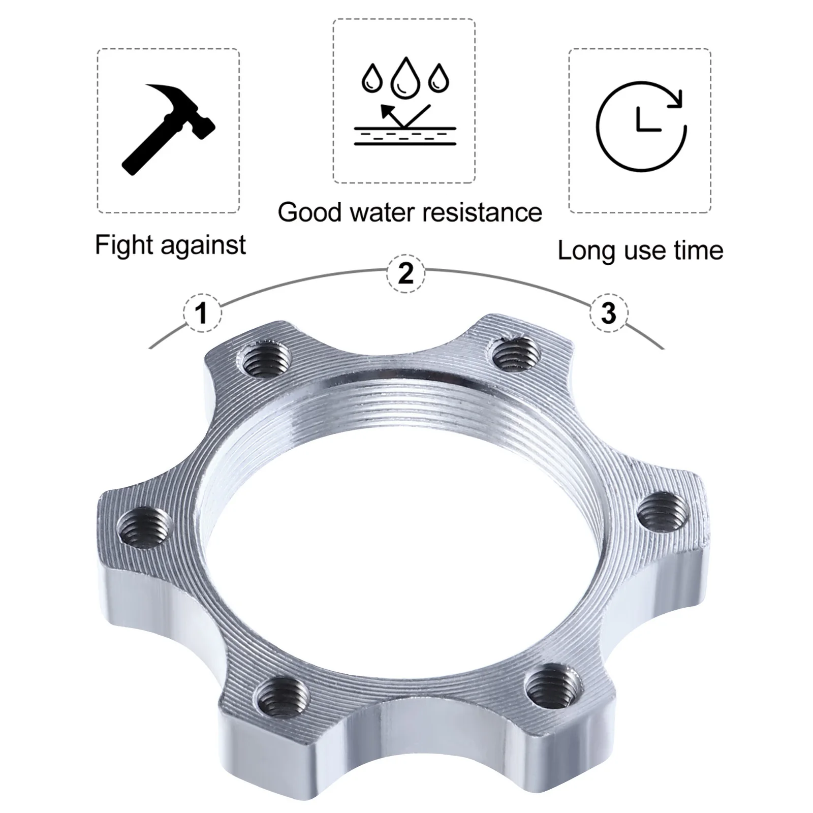 6Pcs Adapter High Quality Aluminum Alloy Screw Washer Strong Locking Force Fixation Compatible Mountain Road Bikes Disc