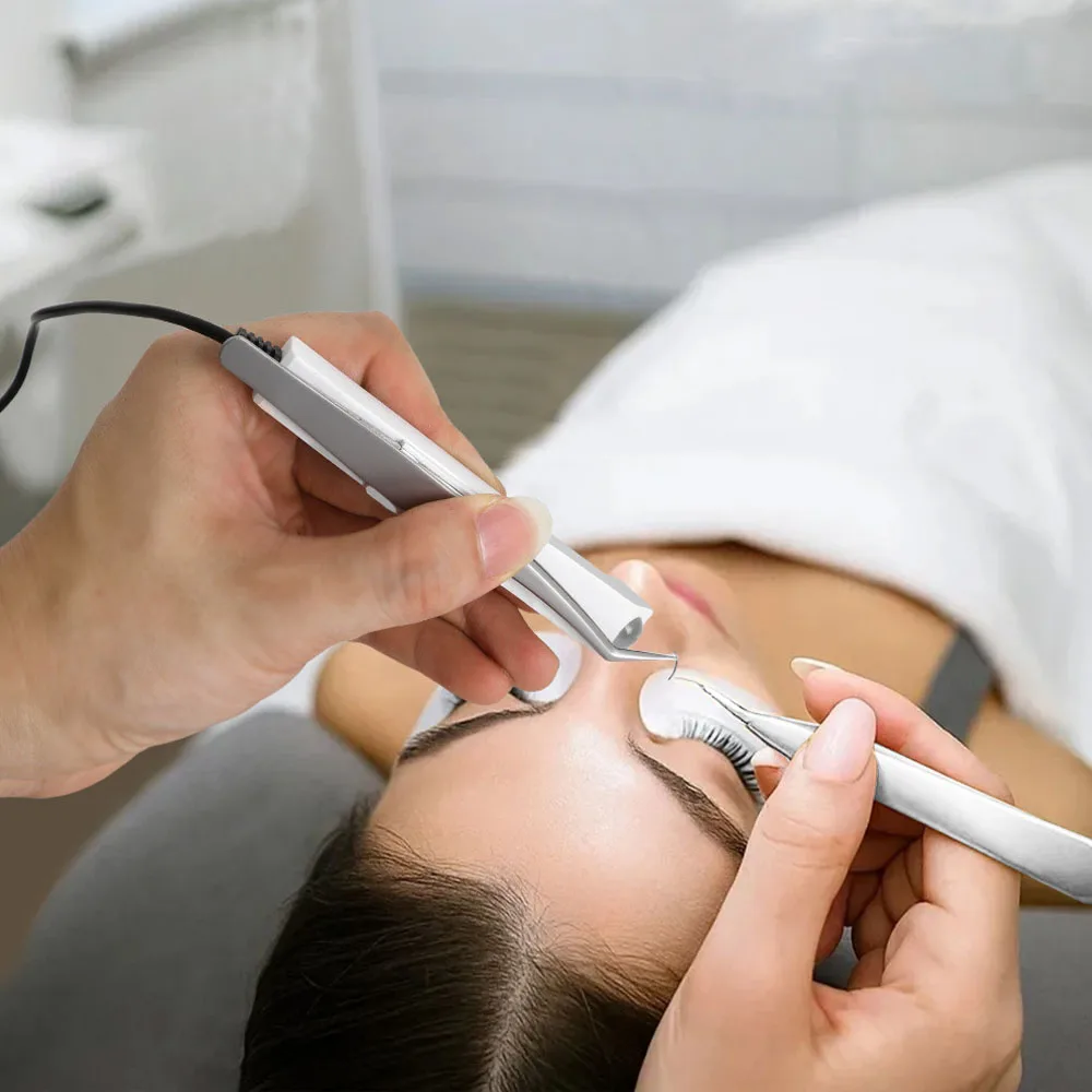 

USB светодиодный ультрафиолетовый УФ с ножным переключателем, ручной пинцет, белый свет, наращивание ресниц, отверждающая лампа, 1/2 бутылки клея