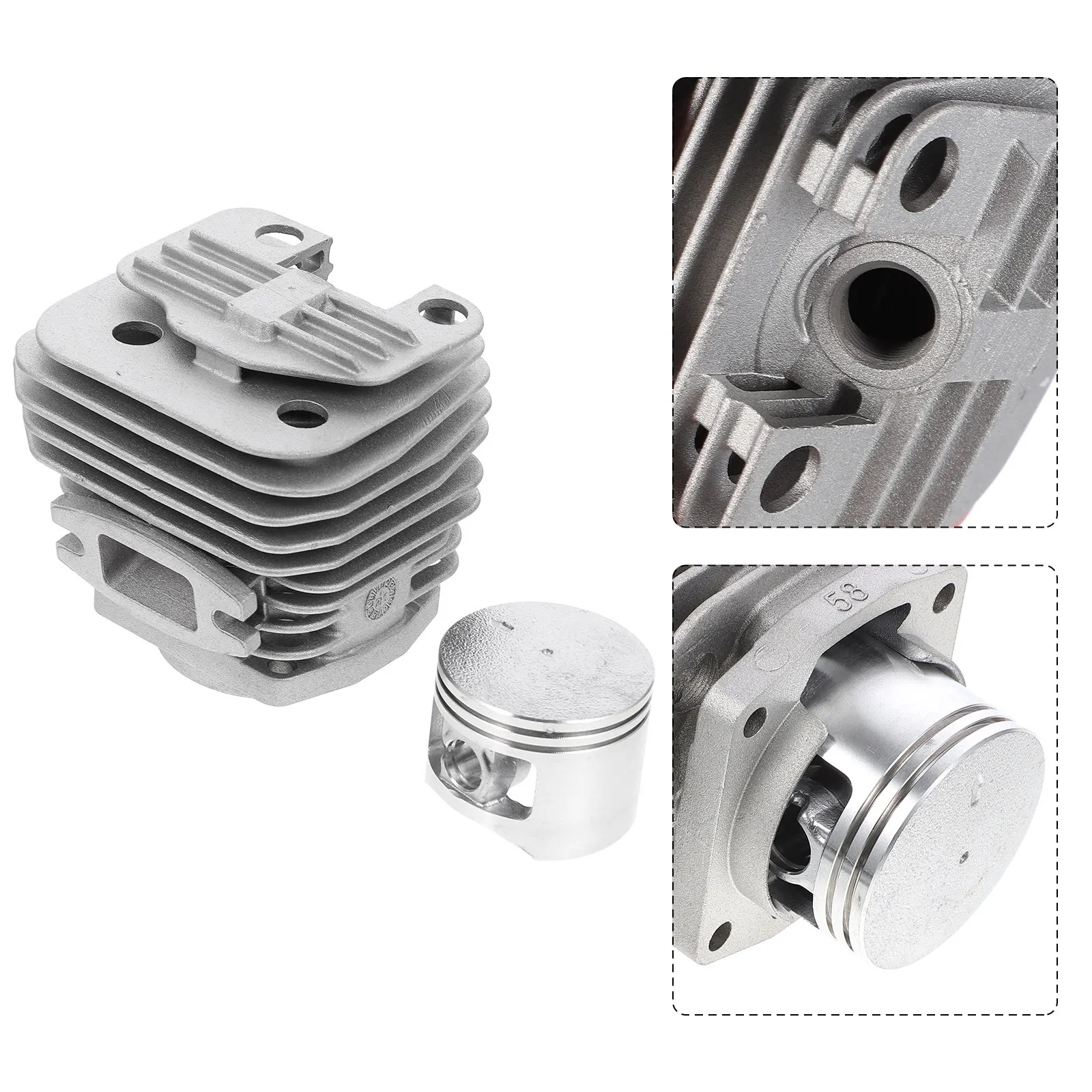 1Set Heavy Duty Hay Mover Piston Kit High Performance Chainsaw Parts Set Efficient Operation Garden Power Tool Cylinder