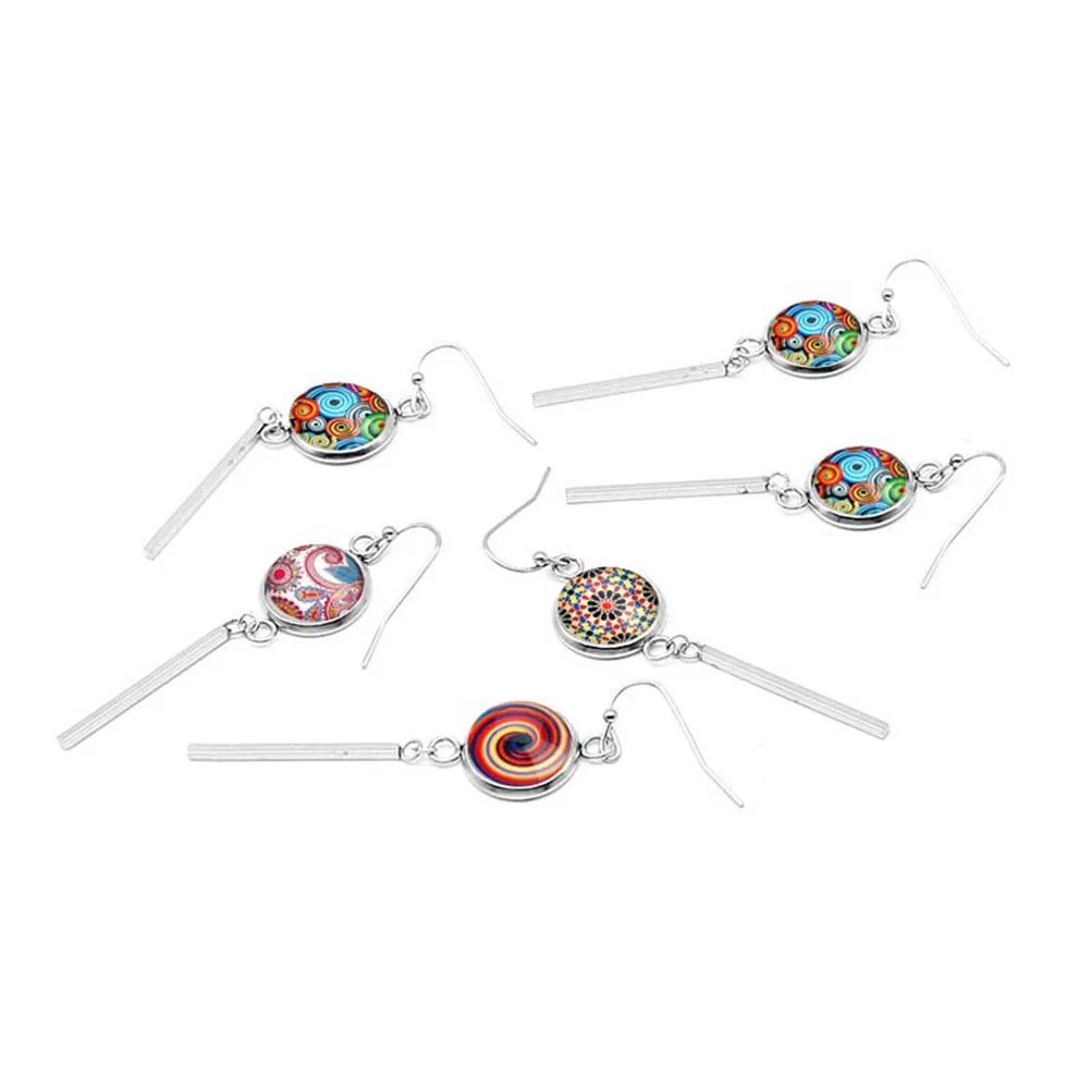 

20pcs Stainless Steel Earring Setting Tray 18Mm Round Heart Star Shape For Diy Jewelry Making Craft Cabochon Resin Base Women