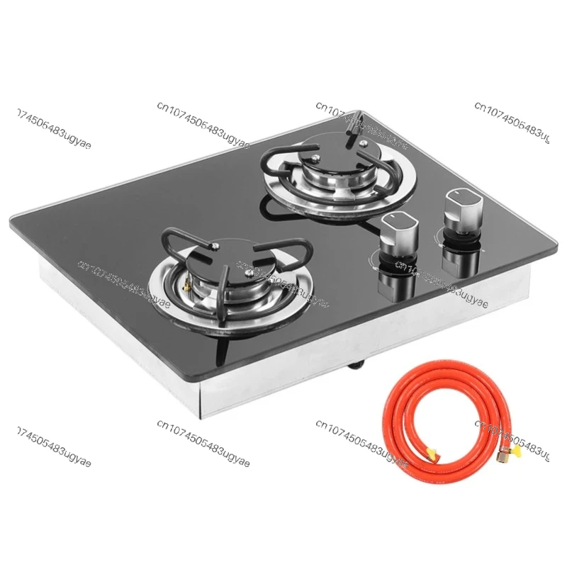 RV Gas Stove 2 Burners 1.8Kw Power Tempered Glass Panel Easy to Clean Gas Cook Top for RV Boat Caravan Camper