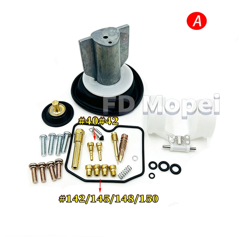 CVK40 Vergaser-Reparatursatz für Kawasaki KLR650 1987-2018 KLX650R KL600 Schwimmer-Membran-Dichtungs-Reparaturteile (3 Optionen: A.B.C.) – Detail 1