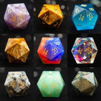 1 adet 20 taraflı D20 zar çokyüzlü taş çeşitli şekiller dijital D20 DnD zar için D & D TRPG masa oyunları tahta oyunları zar