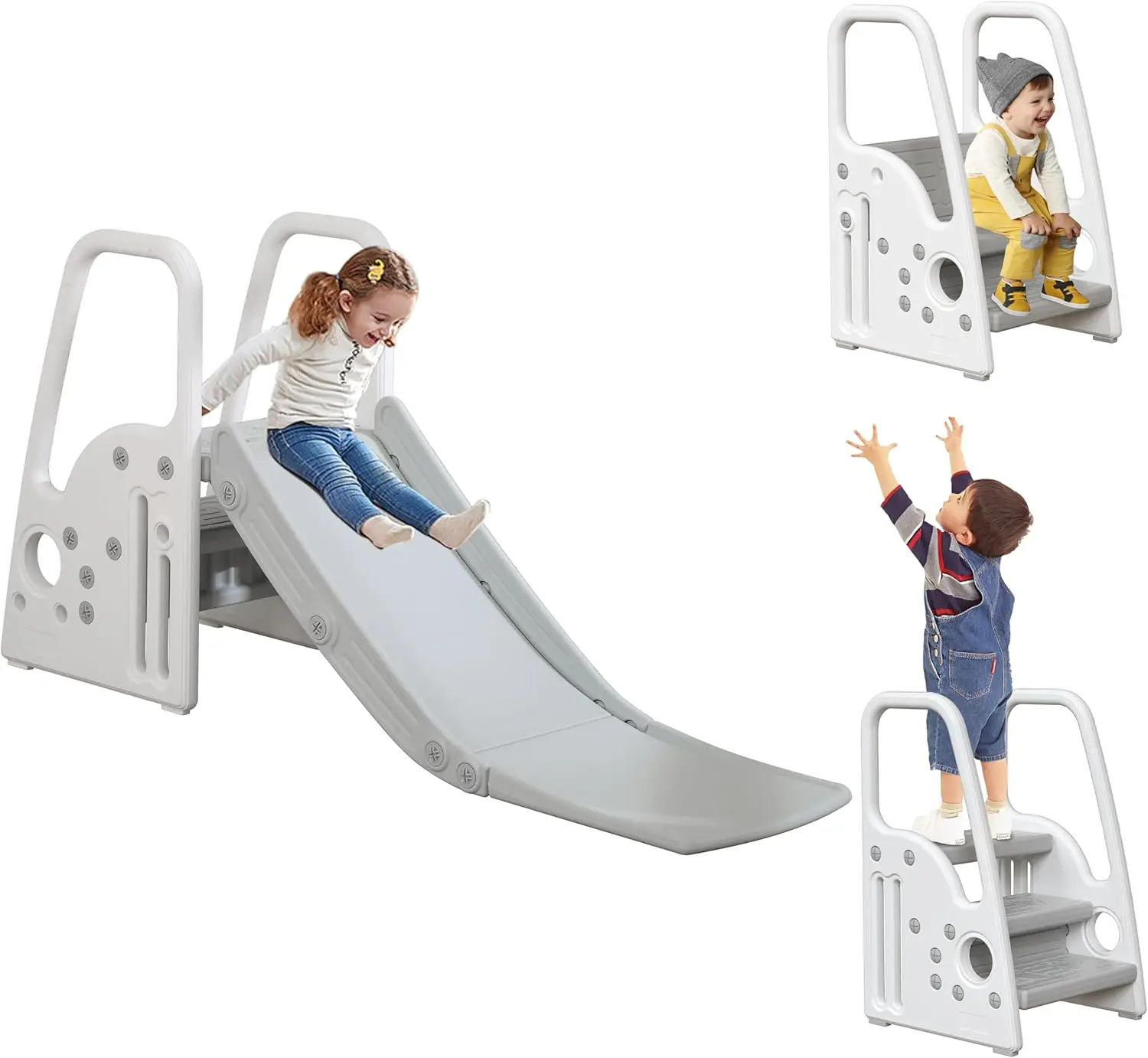 

3-in-1 Large Play Climber Set with Extra Long Slide for Indoor and Outdoor Fun