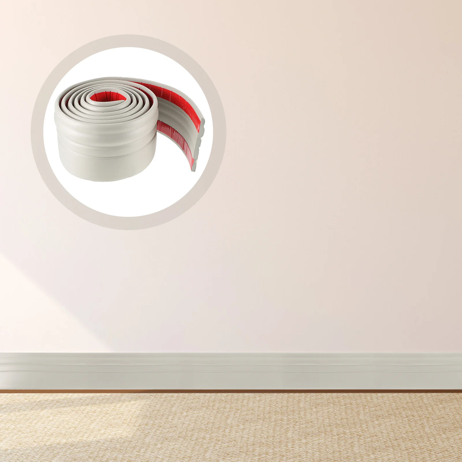 1 لفة ذاتية اللصق اللوح صب قسط Nbr جدار قاعدة تقليم الغبار مقاوم للماء قشر عصا الطابق التماس الديكور 2 متر