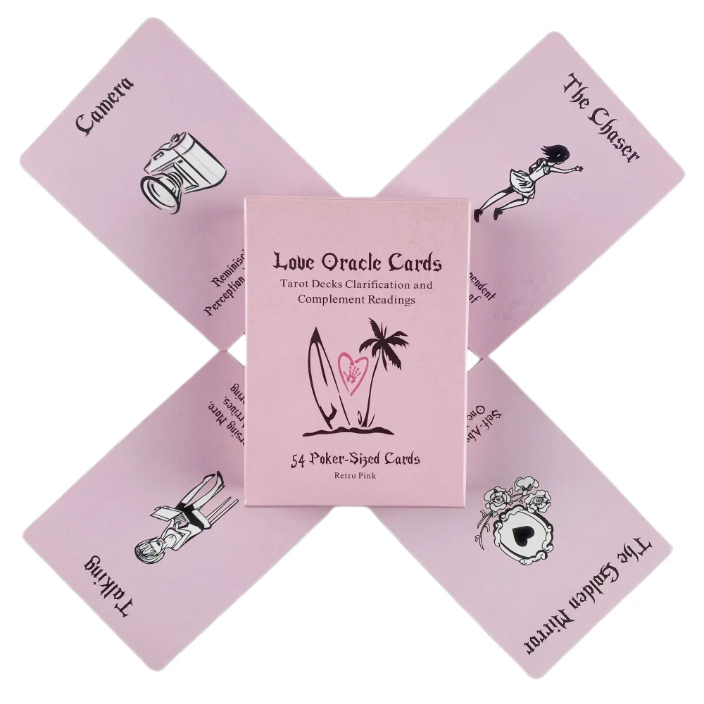 لعبة بطاقات Pink Island Time Wellness Love Oracle Cards Decks لعبة بطاقات العرافة للعبة الحفلات العائلية #4